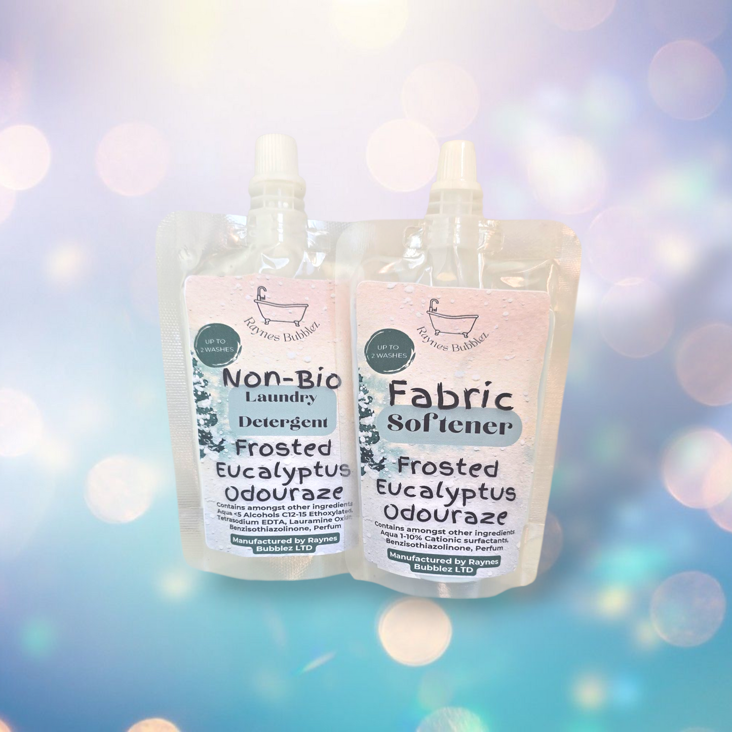 Frosted Eucalyptus Odouraze Non-Bio Laundry Detergent & Fabric Softener - Sample Set