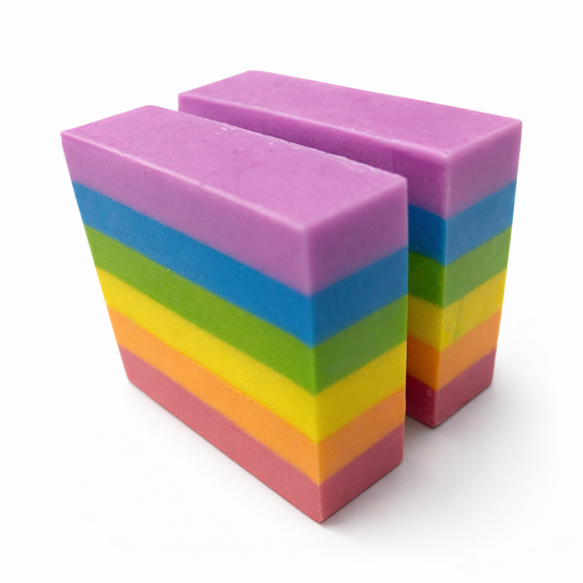 Rainbow Cherry Soap Slice