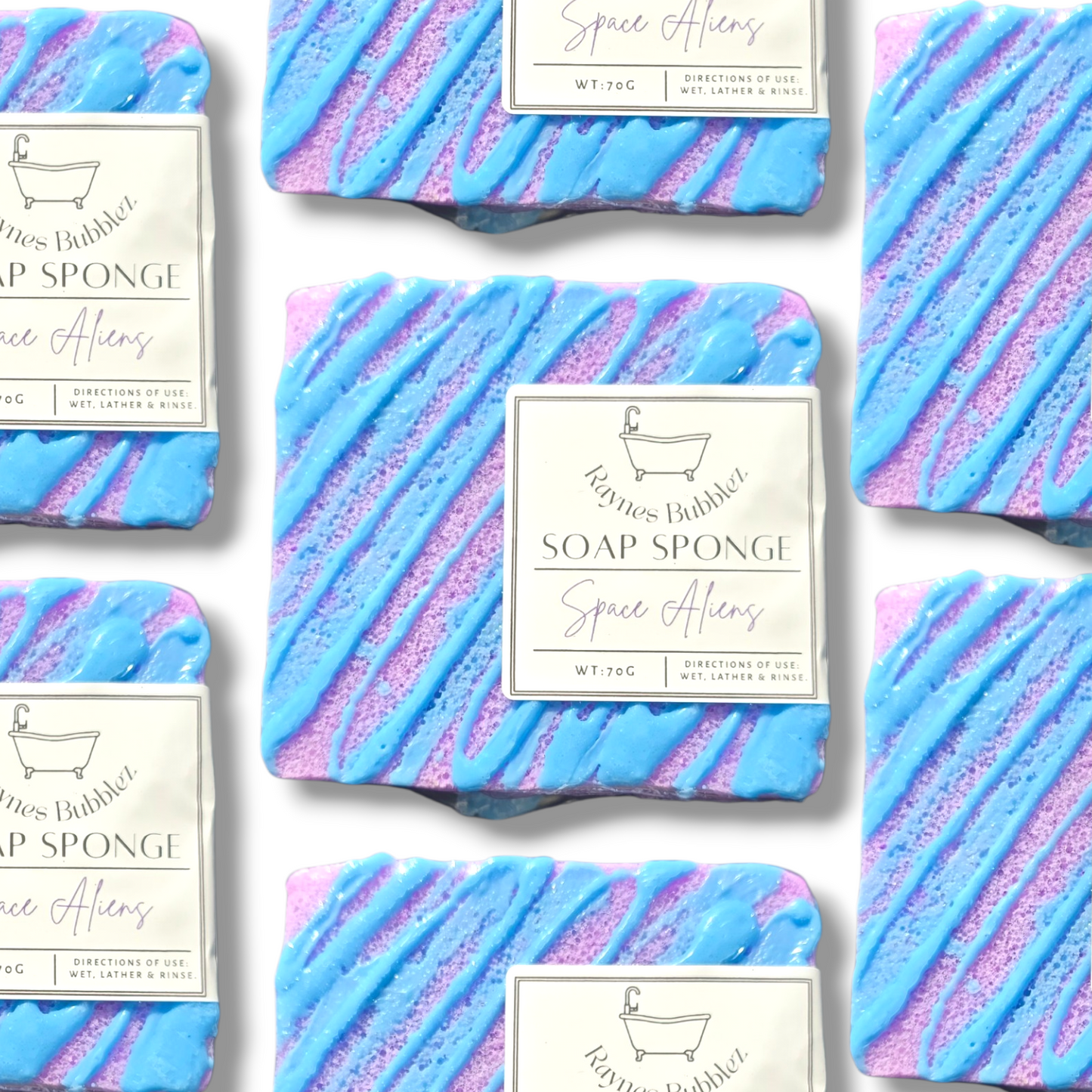 Space Aliens Small Soft Soap Sponge